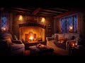 Cozy country cottage ambience with rain and fireplace sounds for sleeping reading  relaxation