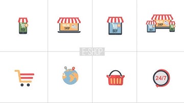 Flat Animated Icons Library (After Effects Template)