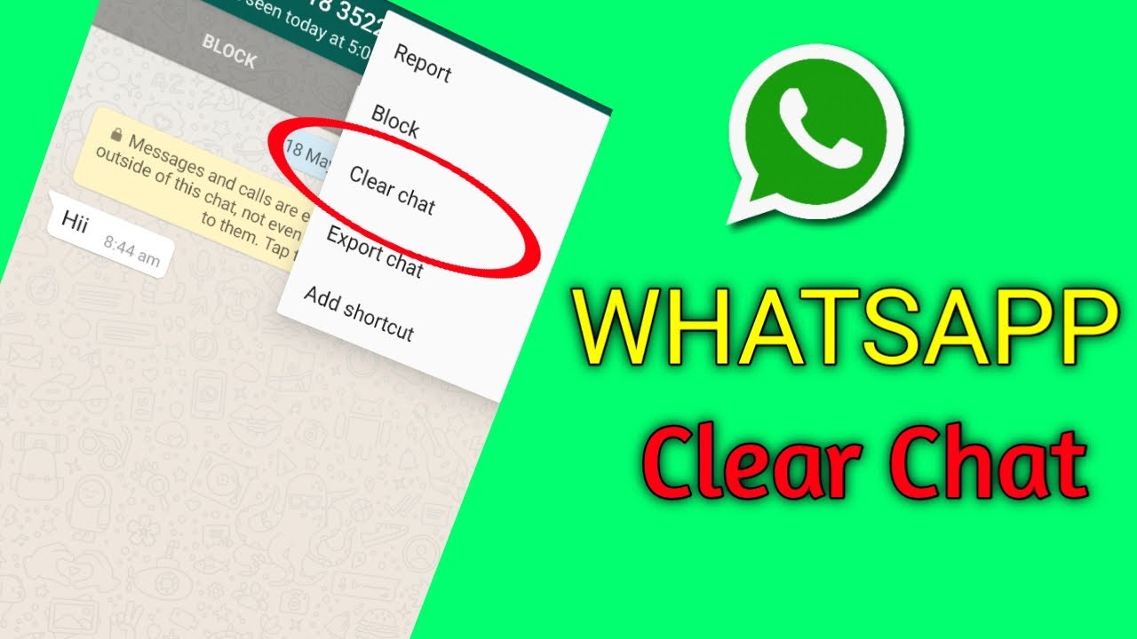 WhatsApp clear chat YouTube