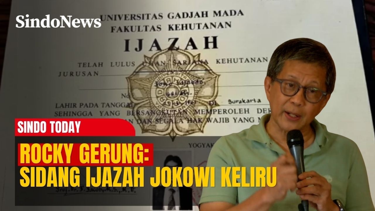 Rocky Gerung: Sidang Ijazah Jokowi Keliru, Riset Tidak Bisa Diputuskan Palu Hukum | Sindo Today |
