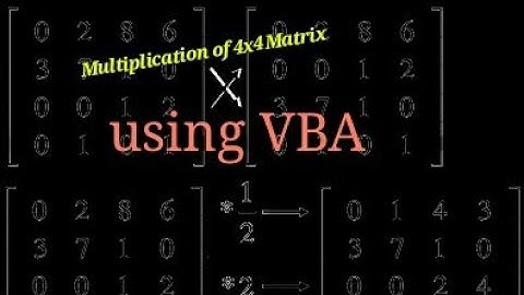 Mutiplying 4x4 matrix using VBA
