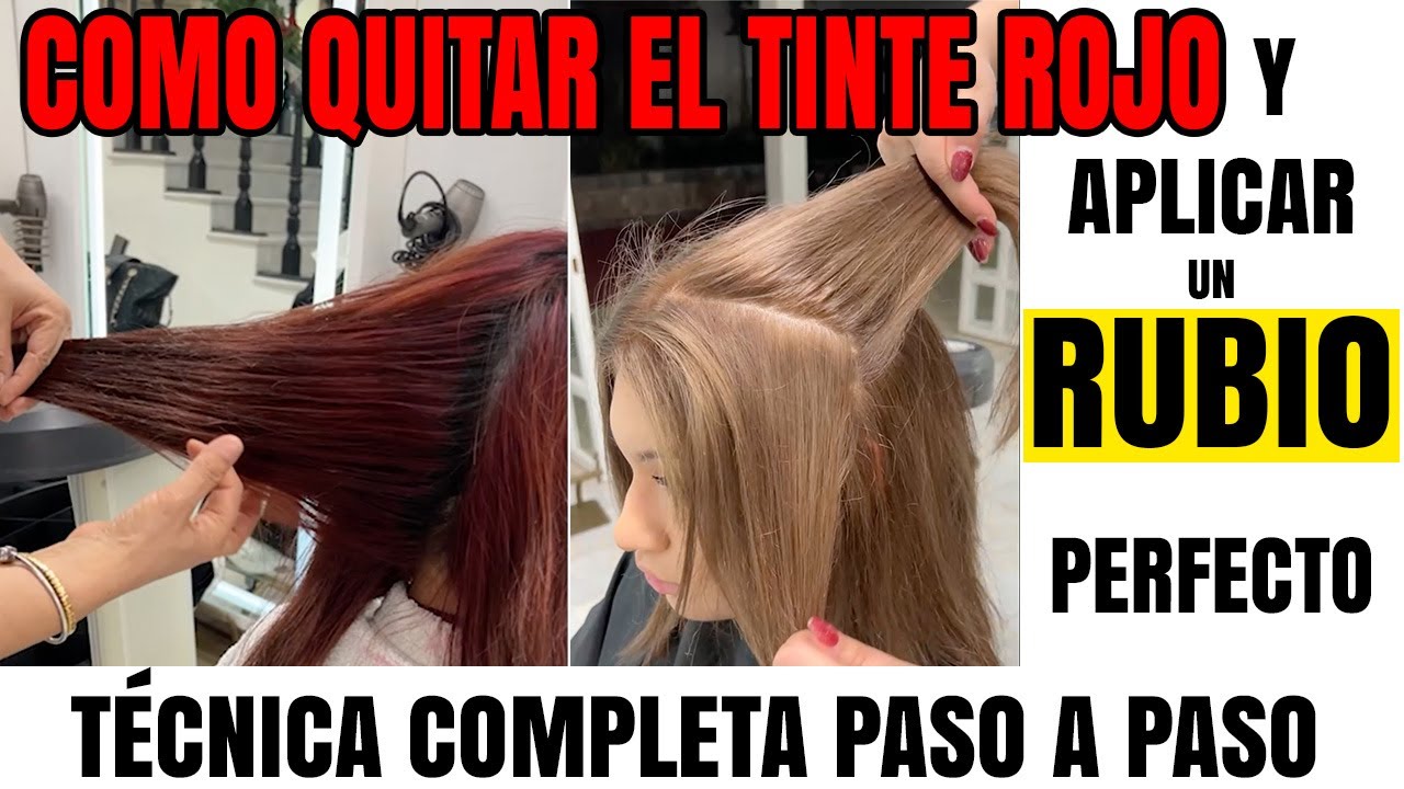 COMO QUITAR EL TINTE ROJO Y APLICAR UN RUBIO PERFECTO paso a paso facil @bettylazcano