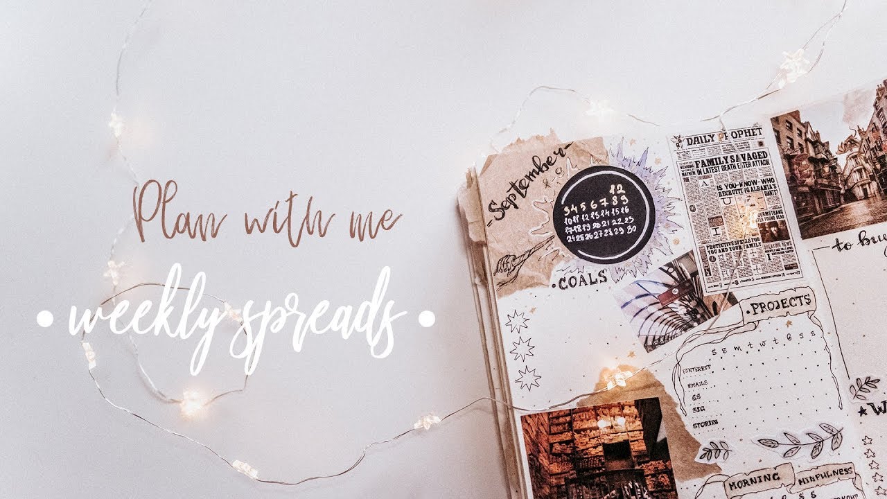 September weekly spreads + free printables | Plan with me | Harry ...