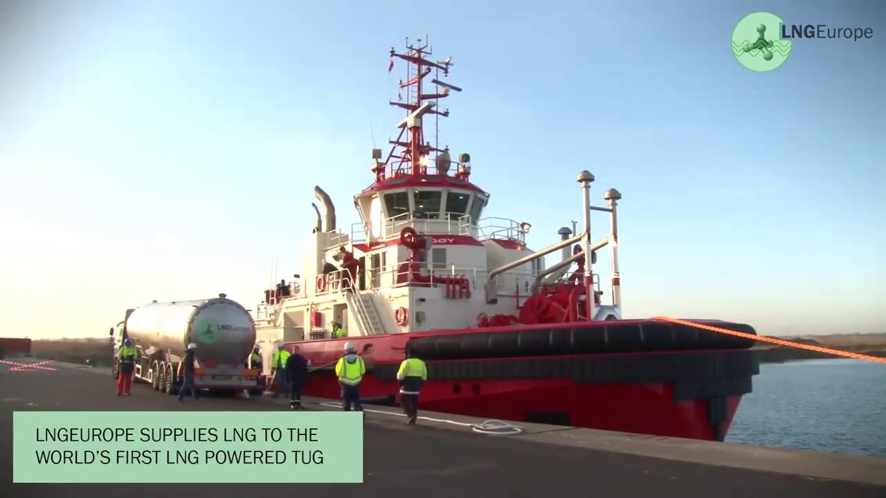 LNG bunkering operation from Truck to Ship - YouTube