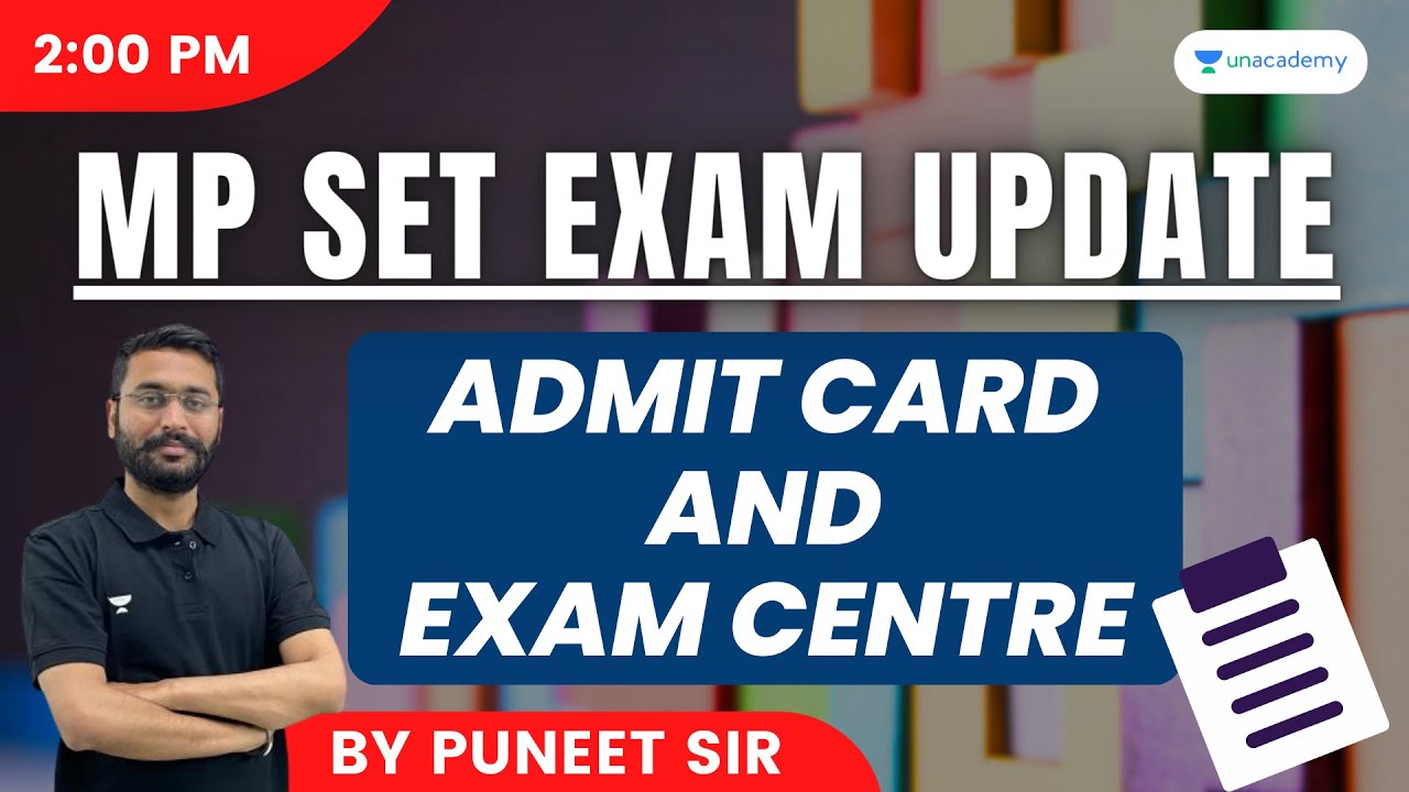 MPSET 2023 BIG UPDATE | Admit Card | MP SET Exam City & Center Details Released | Puneet Sir
