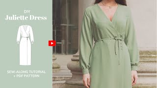 Full DIY Juliette Button Midi Dress Tutorial - tintofmintPATTERNS Guide