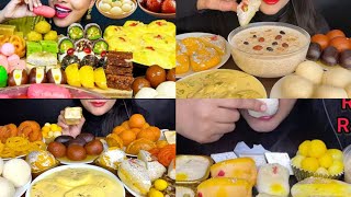 SWEETS EATING CHALLENGE 😋 GIRLS vs BOYS|| ASMR #mukbang #asmr @SpiceASMR 