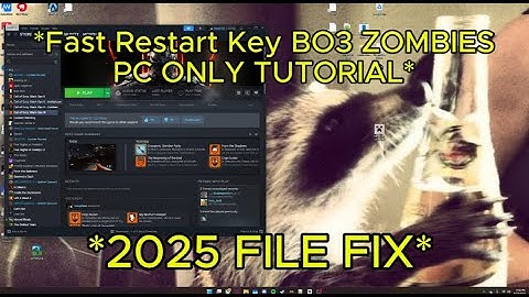 2025 FAST EASY RESTART BO3 ZOMBIES FOR PC FIX