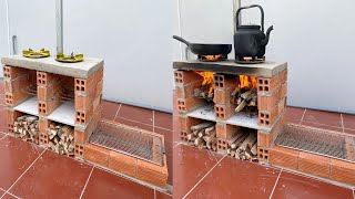 2 in 1 // Outdoor kitchen and grill ideas using cement