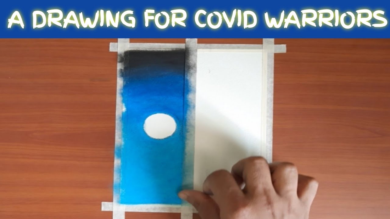 A drawing for covid warriors / Drawing with oil pastels / Oil pastel drawing easy / Doms oil pastel