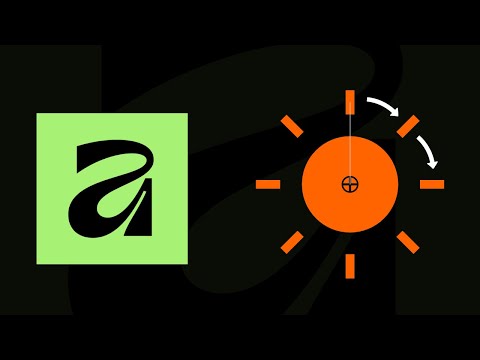 How to make an object rotate around a circle  in affinity