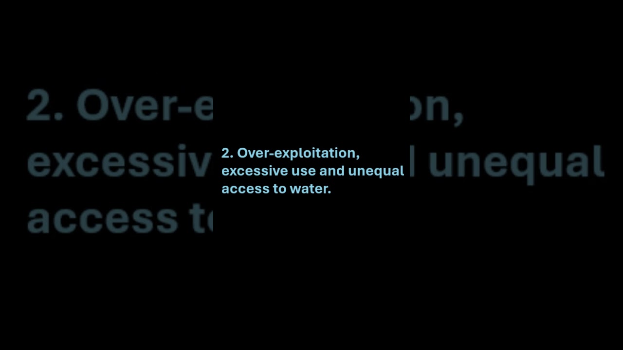 Causes of Water Scarcity | Water Resources | grade 10 | Exotic Intellect
