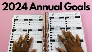 Annual Goals For 2024 | 2024 BUDGET PLANNER SETUP | Setting Up My 2024 Goals | BUDGET PLANNER