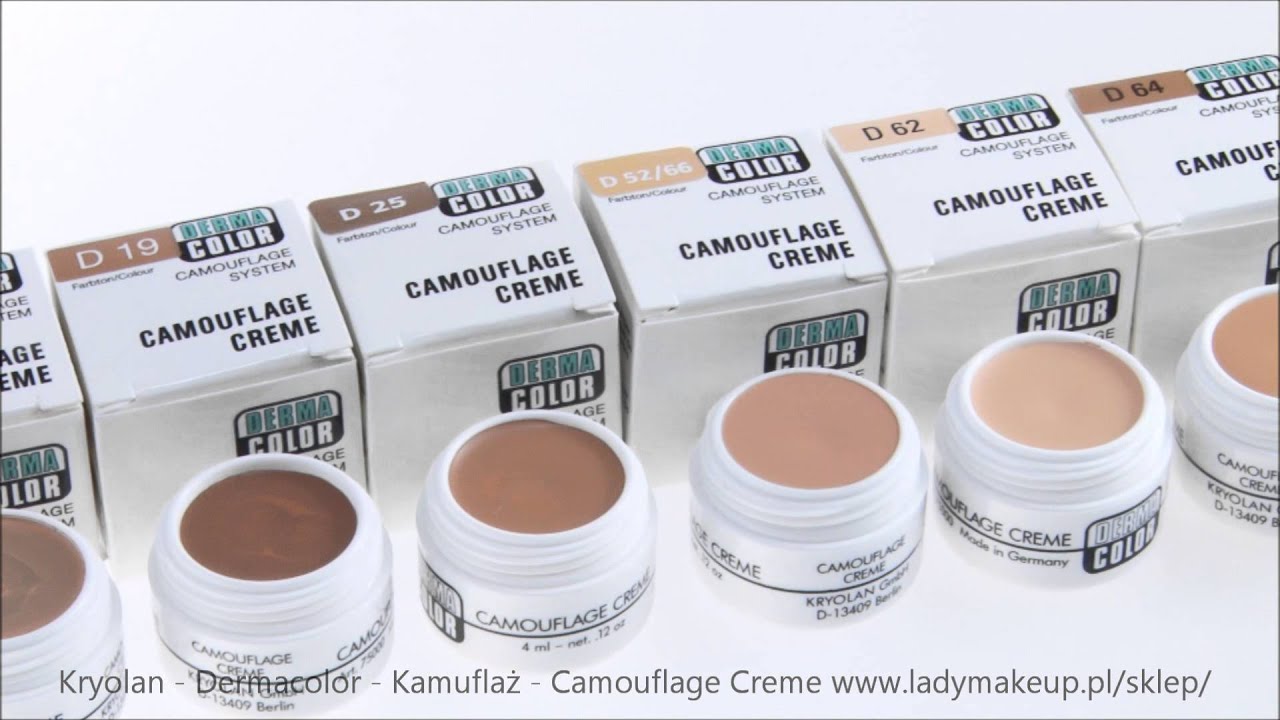 kryolan dermacolor kamuflaż camouflage creme youtube dermacolor camouflage cream shade chart