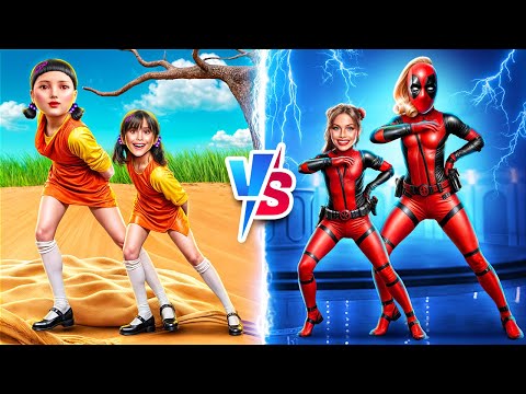 데드풀 vs 오징어 게임! 실생활에서 펼쳐지는 슈퍼히어로 챌린지!