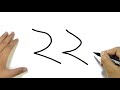 How to draw a bird easy  very easy bird drawing from numbers 22  step by step