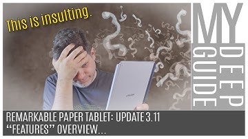 Remarkable Paper Tablet: Update 3.11 "Features" Overview
