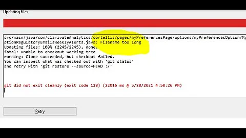 Git: Filename Too long Error