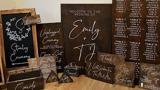 DIY Wood Wedding Signs | Custom Sign w/ Vinyl | Rustic Wedding Decor | Cricut Design Space screenshot 2