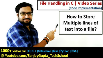 Store multiple lines of text into file using fputs( ) in c programming | by Sanjay Gupta