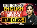 SSC CGL/CHSL 2025–26 English | Parts of Speech | Demo Class 1 | Bharti Ma’am