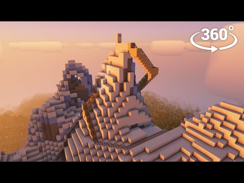 Mountain Descent | 360° Minecraft Rollercoaster (VR) (4K) (60FPS) (FAST)