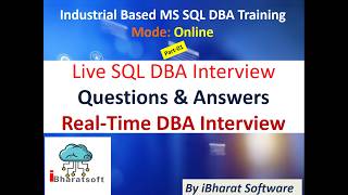 Live SQL DBA Interview Questions & Answers | Real-Time DBA Interview (Part - 01) #sqldba #interview
