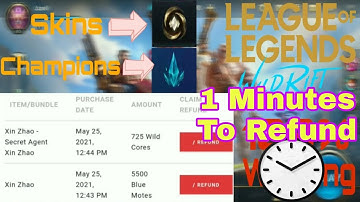 How to Refund Skins and Champions on Wild Rift | How to Refund Wild Cores and Blue Motes on WildRift