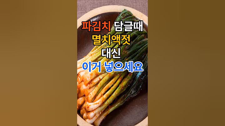 파김치 담글때 멸치액젓 대신 이거 넣으세요. #건강  #파김치 #음식 #레시피
