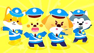 Who is the Best? Sheriff Labrador or Sheriff Papillon - Join Them and Play Checkers - Babybus Games