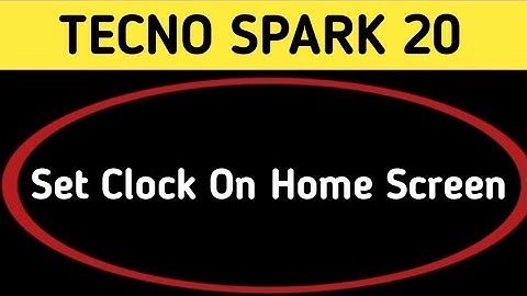 How to set clock on home screen, Tecno Spark 20 me time set kaise karen