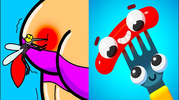 Fork N Sausage Vs Help Me Tricky 🌻☀️🐝 Hard Levels Challenge Walkthrough Gameplay BD2636