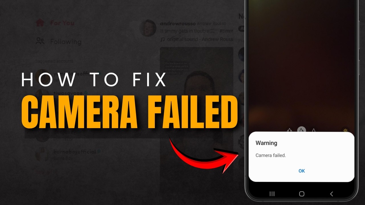 How to Fix Camera Failed in Samsung | Warning Camera failed Samsung ...