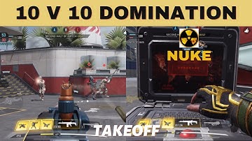 COD Mobile | New 10 v 10 mode | Domination | Takeoff Map | ☢ Nuke Gameplay ☢ | 63 Kills