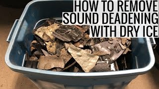 How To Remove Sound Deadening Using Dry Ice  RA24 Celica Project