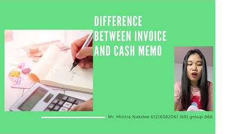 Difference Between Invoice and Cash Memo