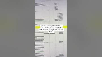 I plot my books so thoroughly. It