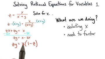 Solving Equations for Variables with Factoring - Visualizing Algebra