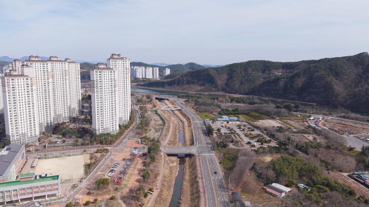 #드론비행, 따스한 3월초 진주시 평거동 동네 한바퀴, #Air3s 영상