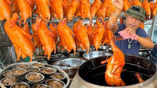 Amazing Thai Chef! Sold Out of 500 Juicy Ducks & Pork Per Day | Thai Street Food