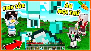 Kamui Và Hero Team Thử Thách Sinh Tồn Minecraft NHƯNG Có Thể ĂN TẤT CẢ MỌI THỨ