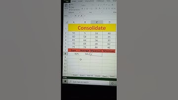 Consolidate in ms excel new video #excel #tricks #computer #education