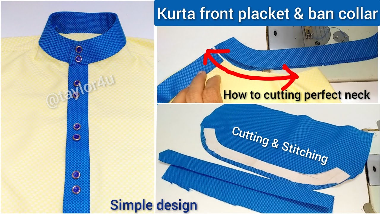 Collar Neck Kurti Cutting Stitching Easy Method in Telugu __ కాలర్ Neck  డ్రెస్ | Collar Neck Kurti Cutting Stitching Easy Method in Telugu || కాలర్  Neck డ్రెస్ Cutting and Stitching || Latest