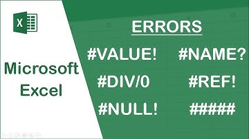 شرح أنواع الـ Errors فى برنامج الاكسل