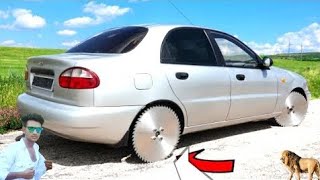 Experiment: SAW BLADE Wheels on a REAL CAR || Experiment: Car Vs Tyre