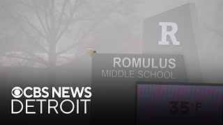 Dad charged with shooting handgun outside Romulus Middle School