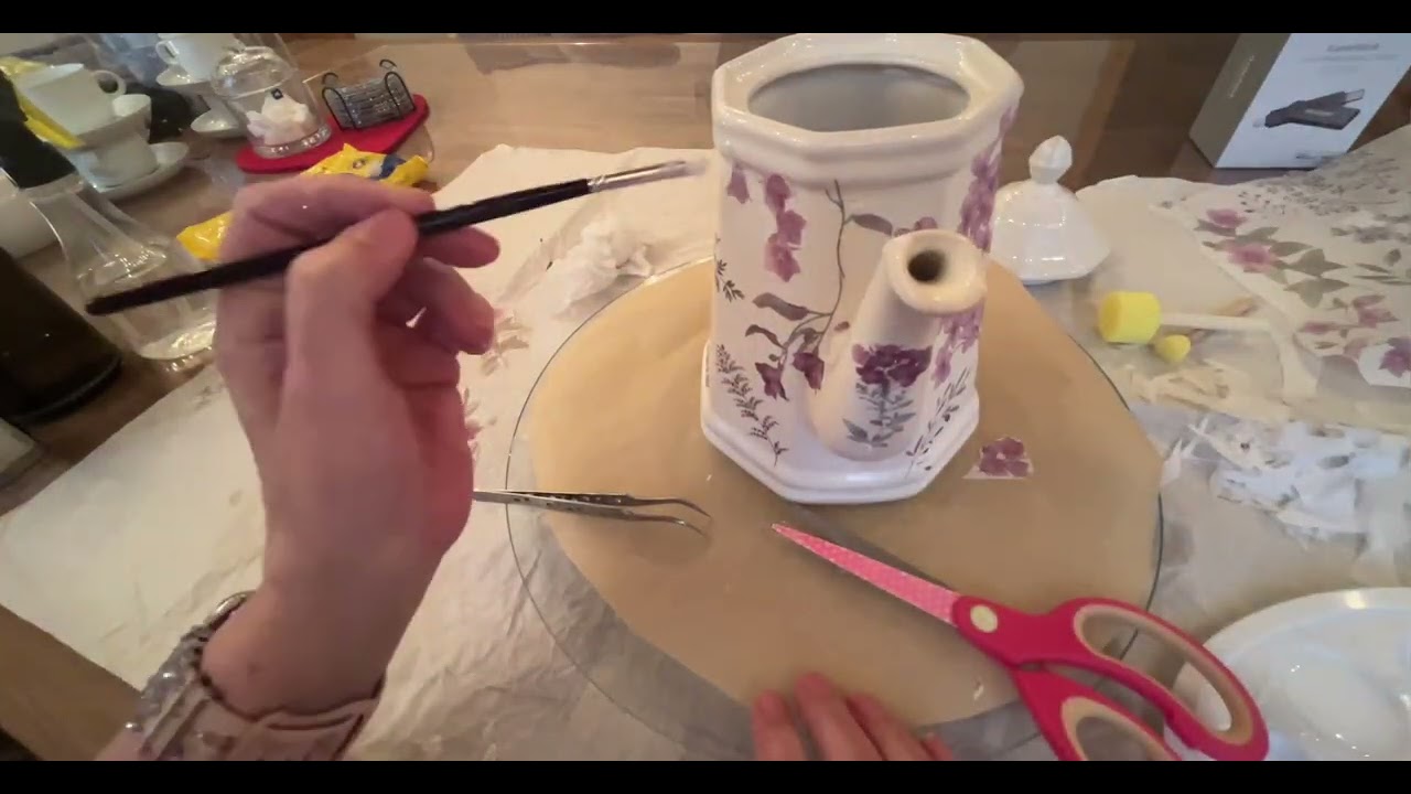 Decoupage - Coffee pot