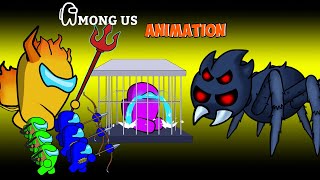 어몽어스 VS 좀비 애니메이션 ( GIANT SPIDERS ) - AMONG US FUNNY ANIMATION