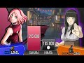 SAKURA VS HINATA POWER LEVELS - AnimeScale