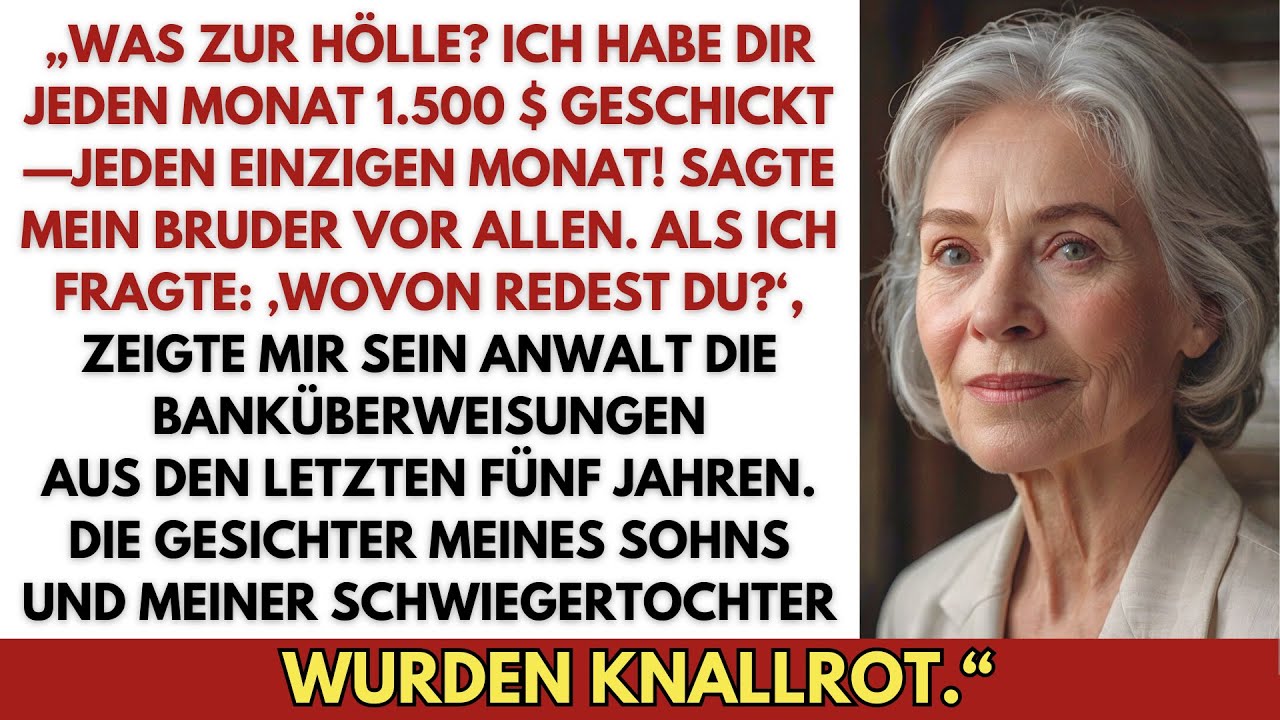 „Ich habe dir jeden Monat 1.500 $ Miete geschickt“, sagte mein Bruder vor allen.